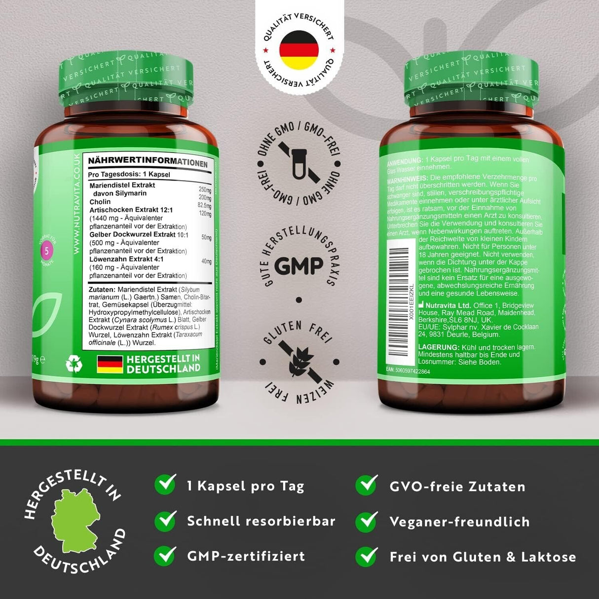 Mariendistel-Komplex (80 % Silymarin) – 150 Kapseln <tc>Nutravita</tc>