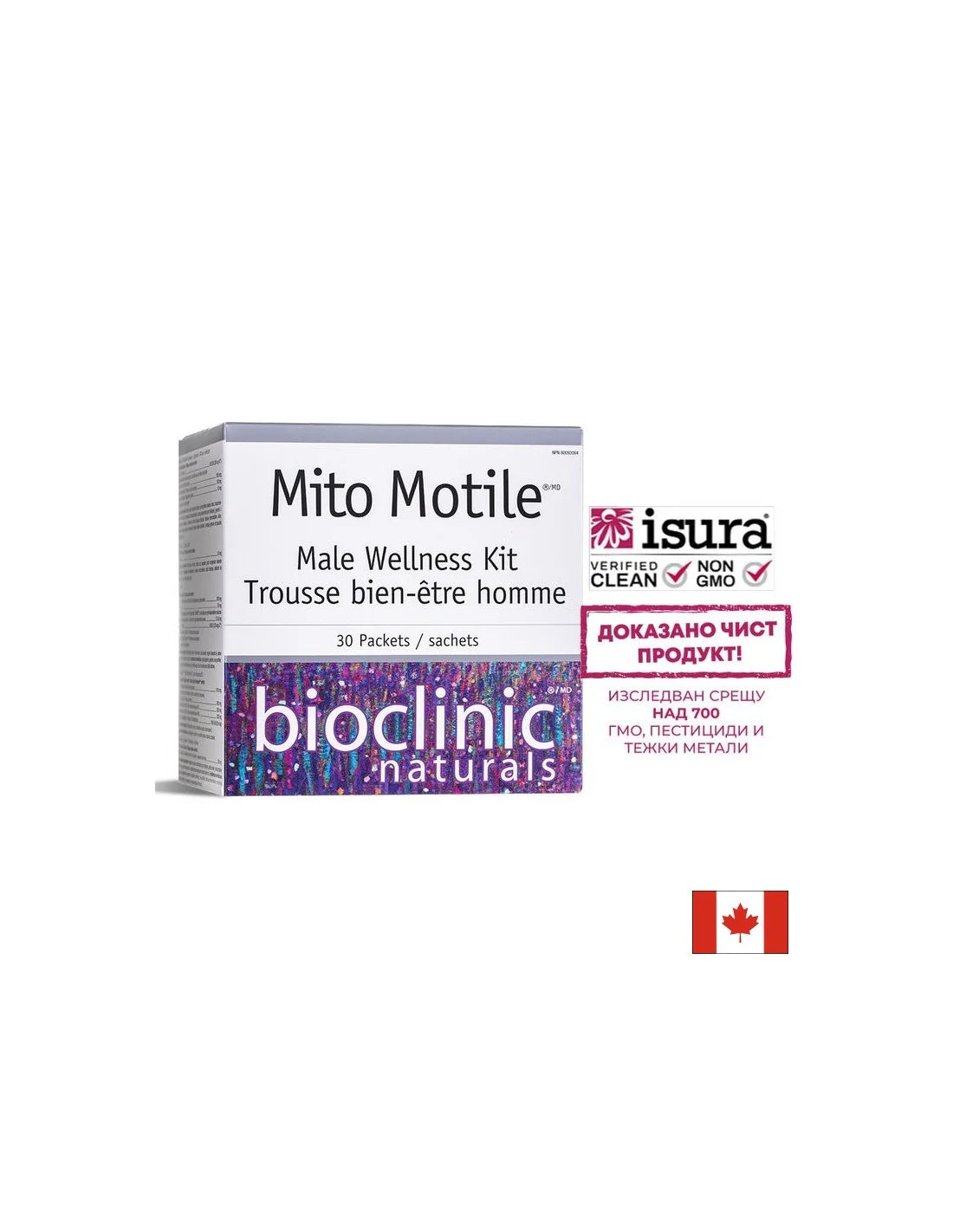 Mito Motile™ Male Wellness Kit – Fruchtbarkeitsformel für Männer, 30 Beutel <tc>Natural Factors</tc>
