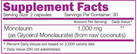 Monolaurin 1000 mg – 60 Kapseln