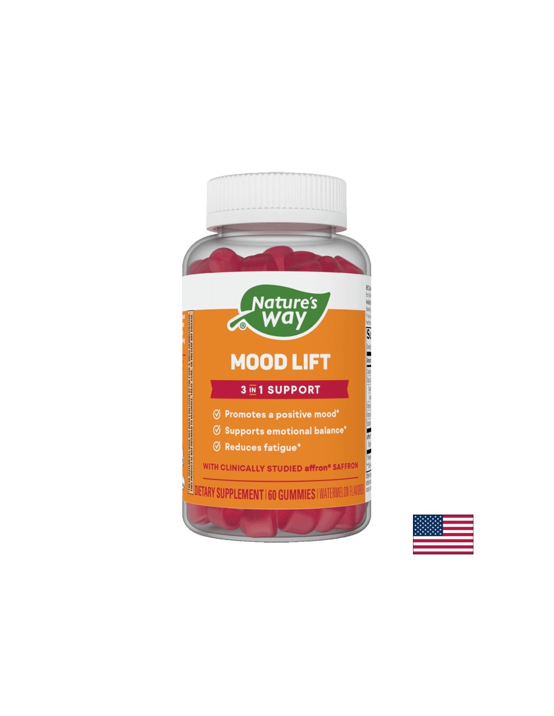 Emotionale Ausgeglichenheit und gute Laune – Mood Lift Safran-Extrakt-Formel, 60 Gele Nature's Way