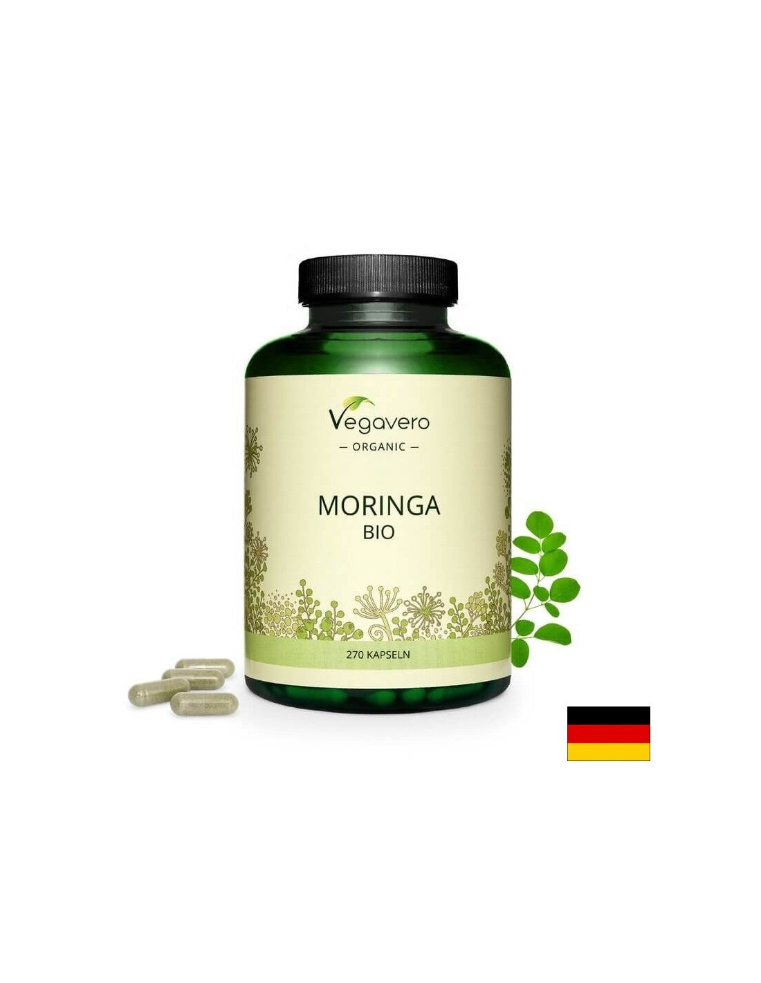 Moringa Bio, 270 Kapseln, 100 % vegan <tc>Vegavero</tc>