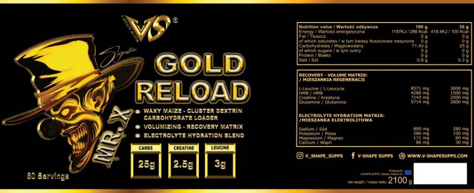 Mr. X Gold Reload – 2100 Gramm