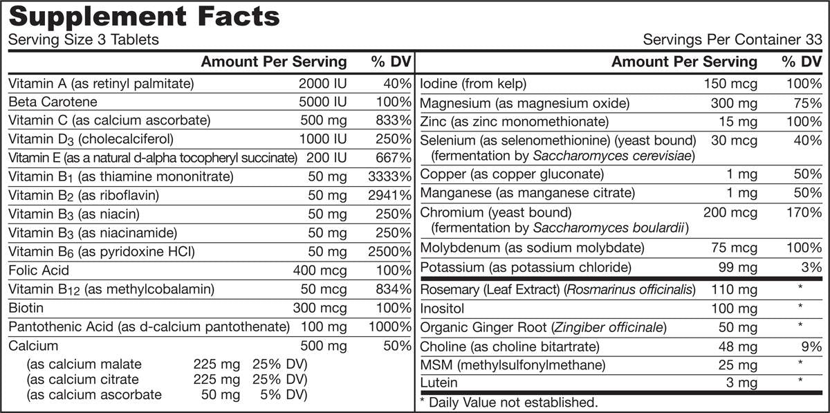 Multi 1 bis 3 100 Tabletten