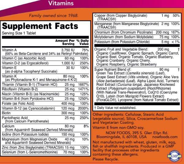Multi-Food Multivitamin – 90 Tabletten