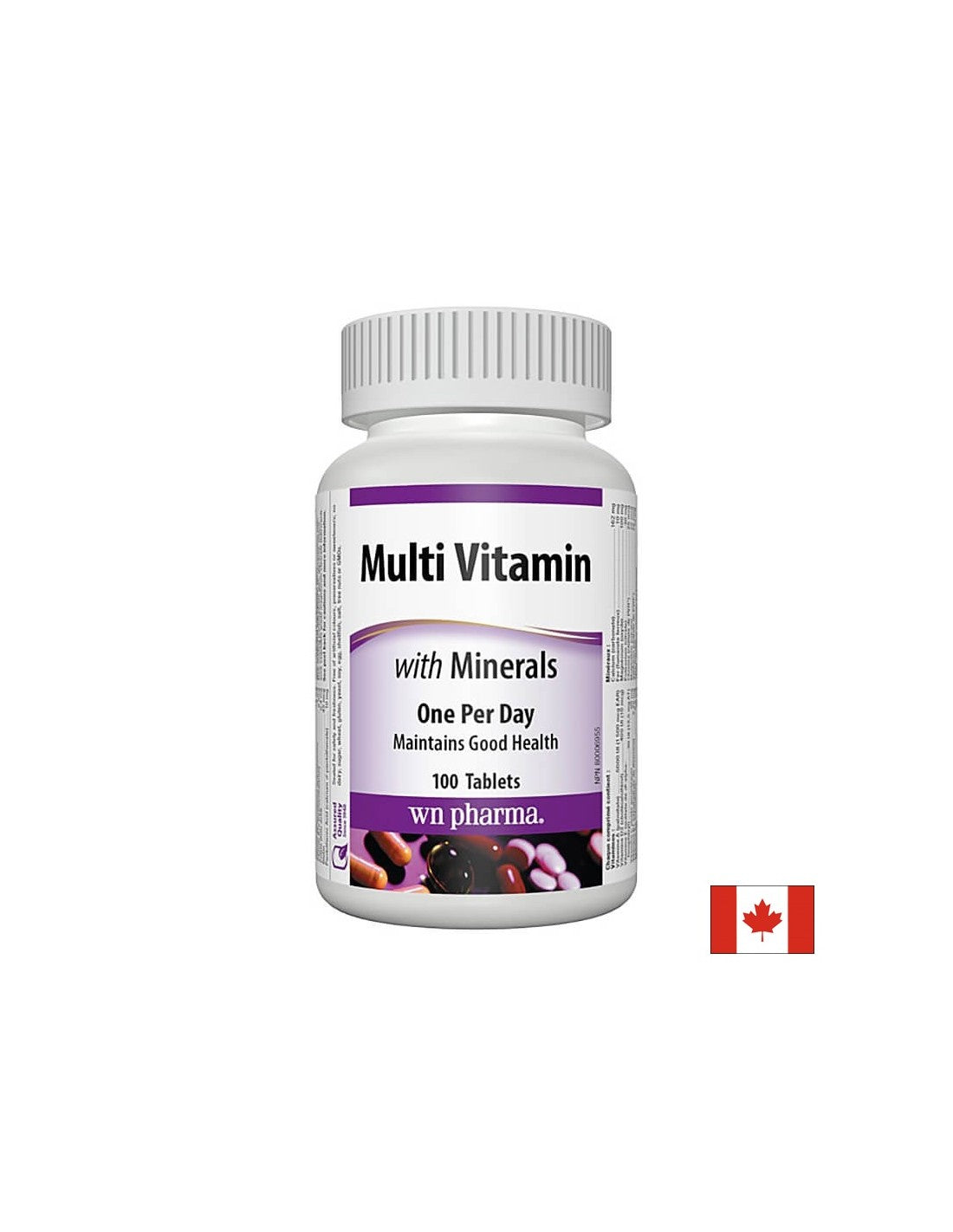 Multivitaminpräparat mit Mineralstoffen – Multivitamine + Mineralstoffe, 100 Tabletten <tc>Webber Naturals</tc>