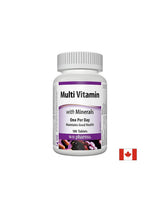 Multivitaminpräparat mit Mineralstoffen – Multivitamine + Mineralstoffe, 100 Tabletten <tc>Webber Naturals</tc>