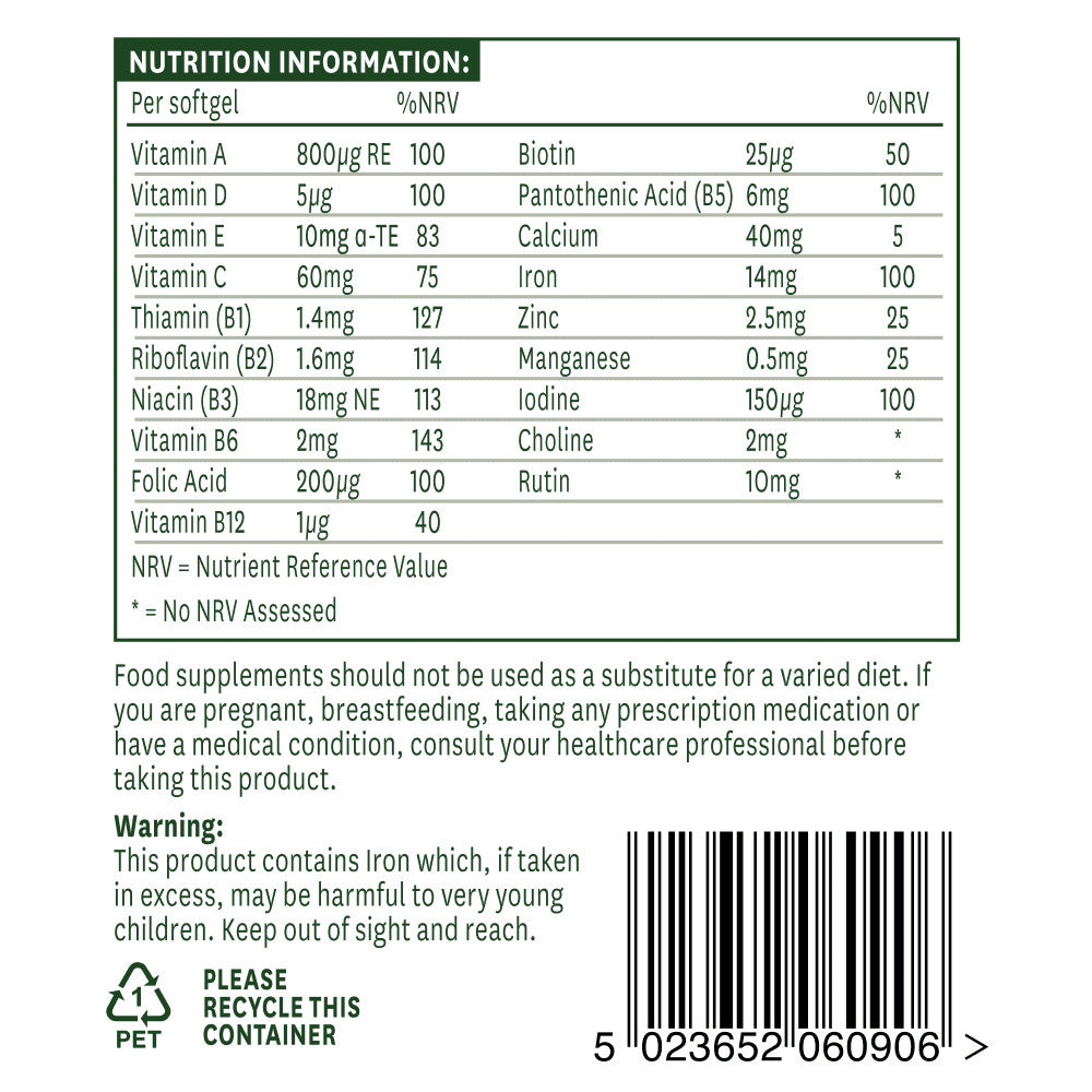 Multi-Vitamine und Mineralien (Multi-Vitamine und Mineralien) 90 Kapseln NaturesAid
