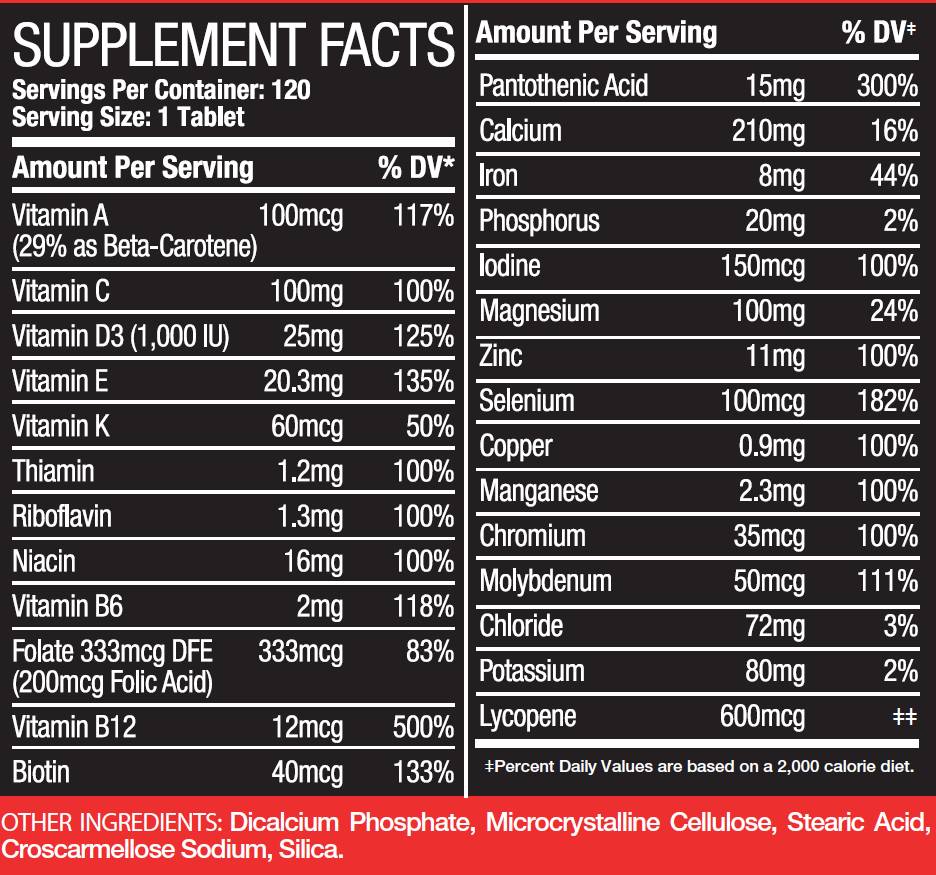 Multivitamintabletten 120 Tabletten