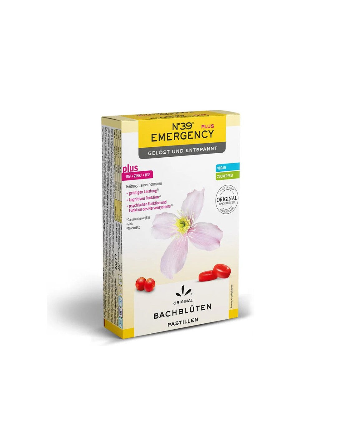 Dr. Bach Lutschtabletten Nr. 39 – Notfall (Stress und Angst), 48 g (~40 Stück)