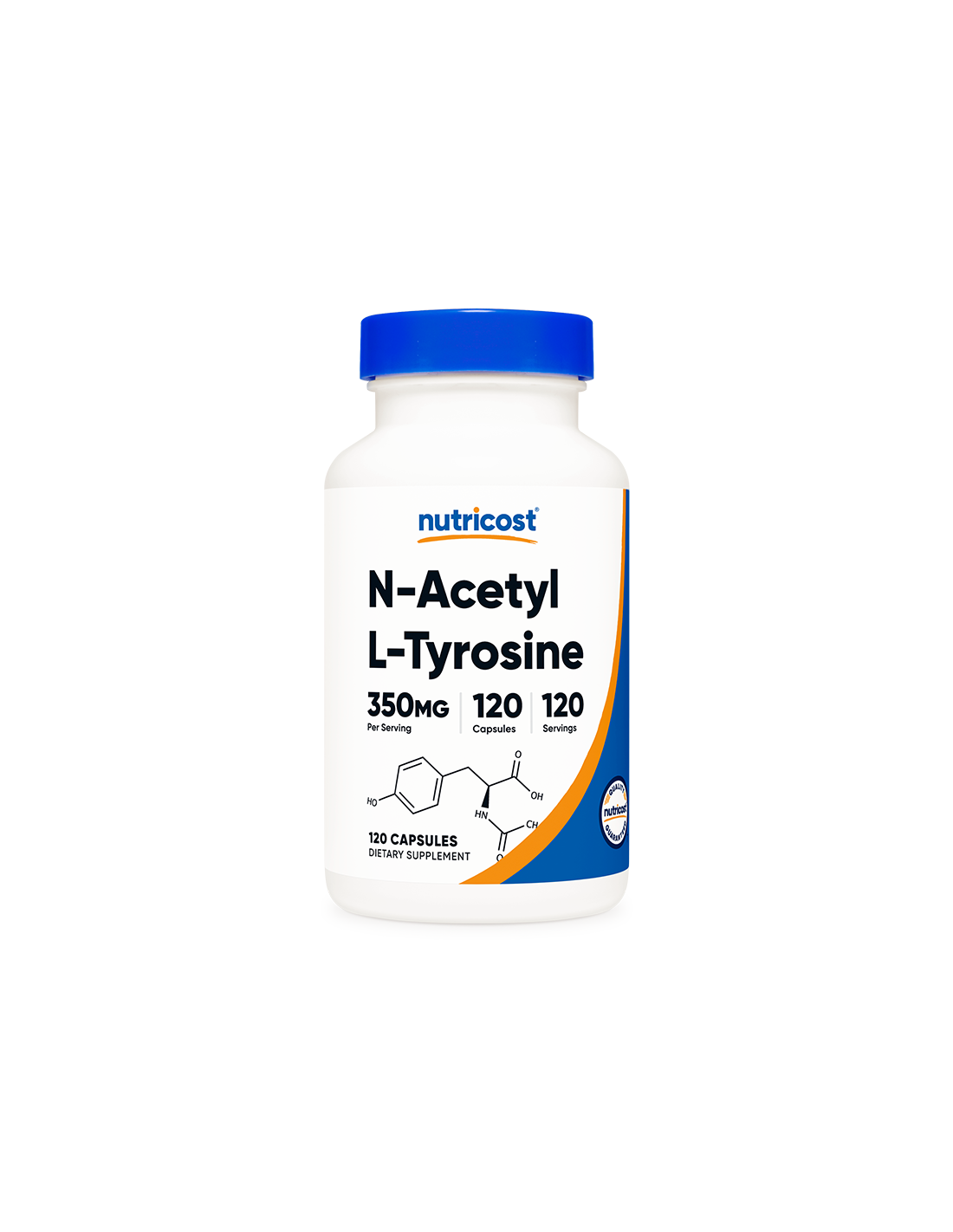 Nerven- und Gehirnaktivität – N-Acetyl-L-Tyrosin, 120 Kapseln <tc>Nutricost</tc>