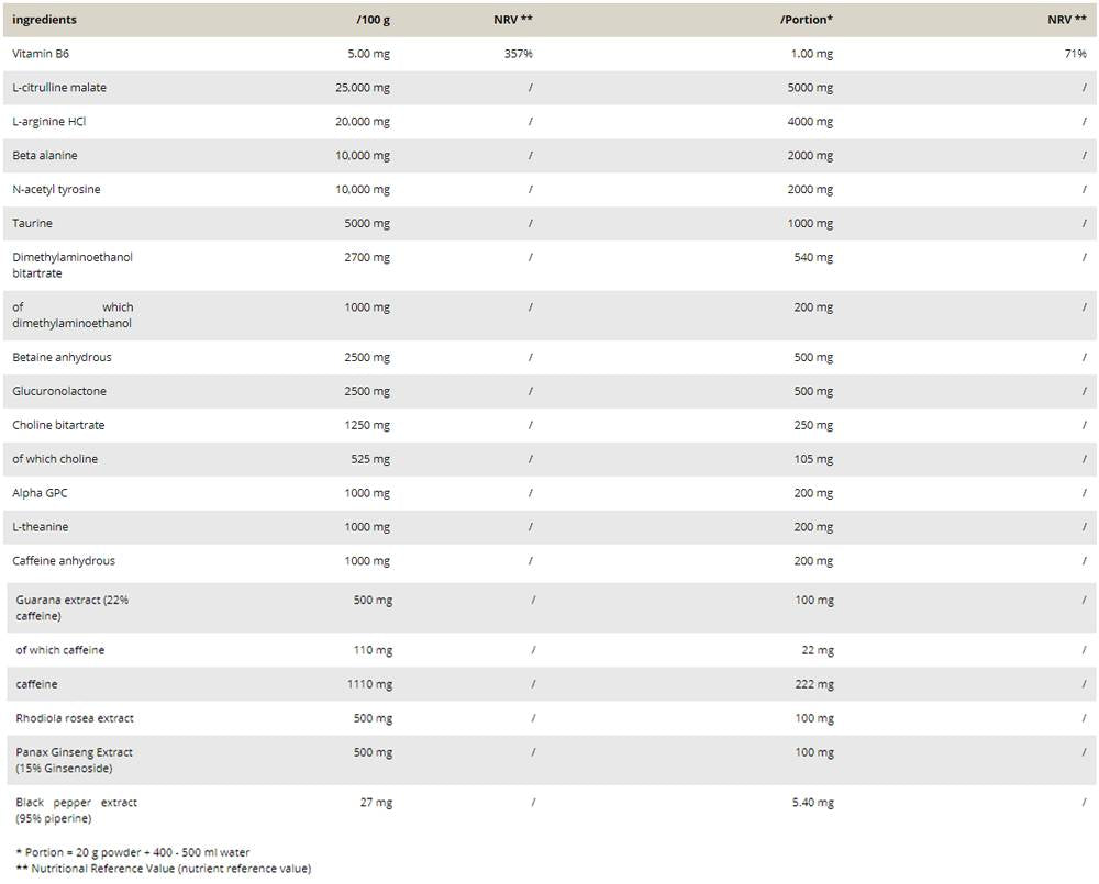 KEINE Witze/Pre-Workout – 600 Gramm