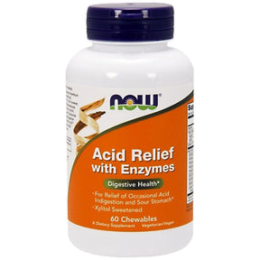 Acid Relief with Enzymes - 60 Chewable Tablets - Nutra Best Europe
