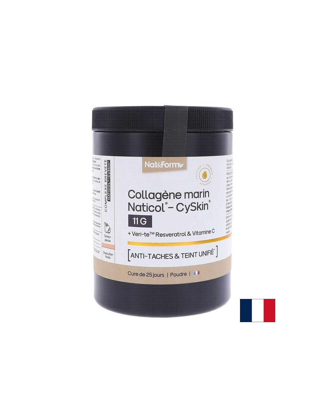 Hydrolysiertes Meereskollagen Naticol® – CySkin® + L-Cystein, Trans-Resveratrol und Vitamin C, 365 g Pulver