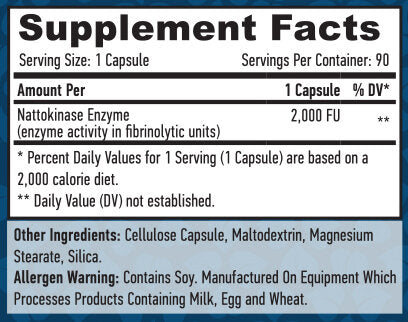 Nattokinase 2000FU/90 Vcaps.