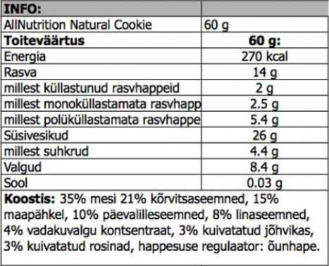 Natürlicher Keks – 60 Gramm