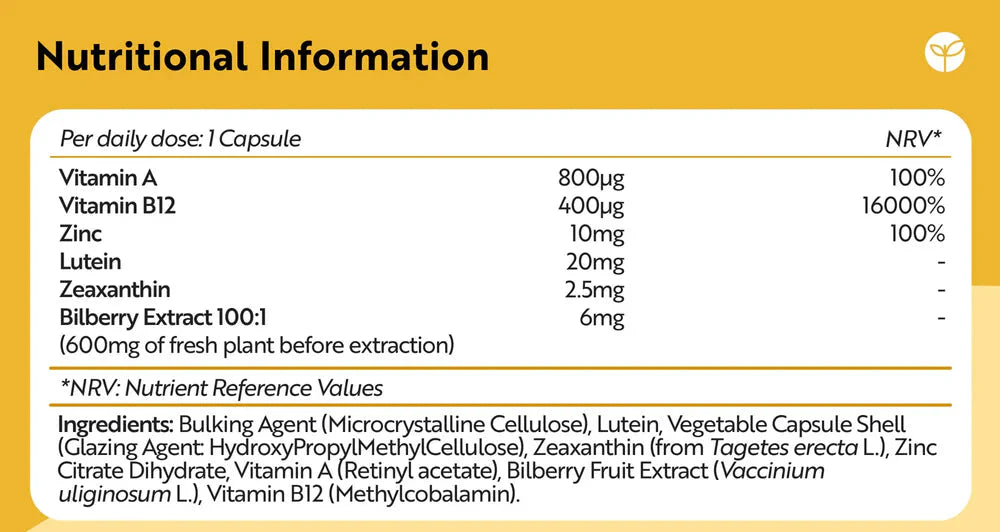 Augenvitamine /natürlich/ - Natural Eye Complex 90 vegane Kapseln