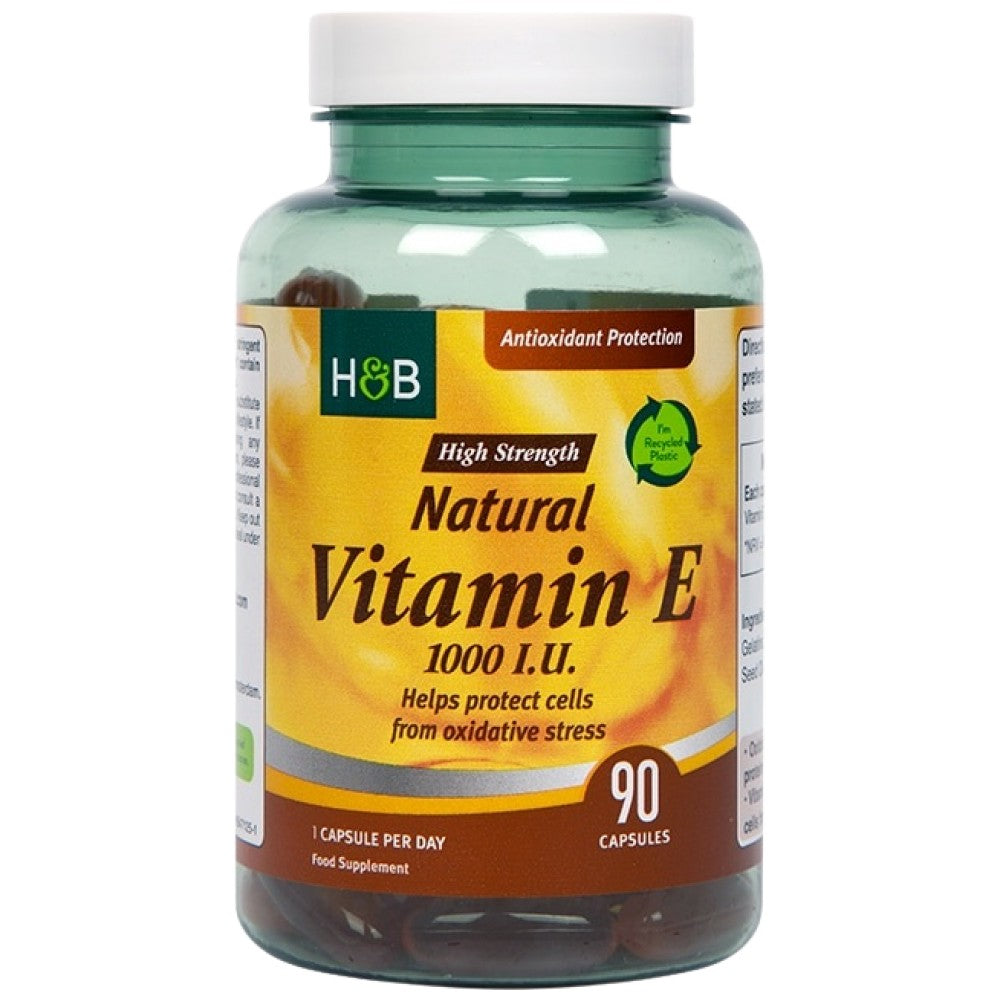 Natürliches Vitamin E 1000 IE – 90 Kapseln
