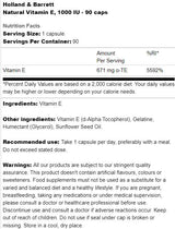 Natürliches Vitamin E 1000 IE – 90 Kapseln