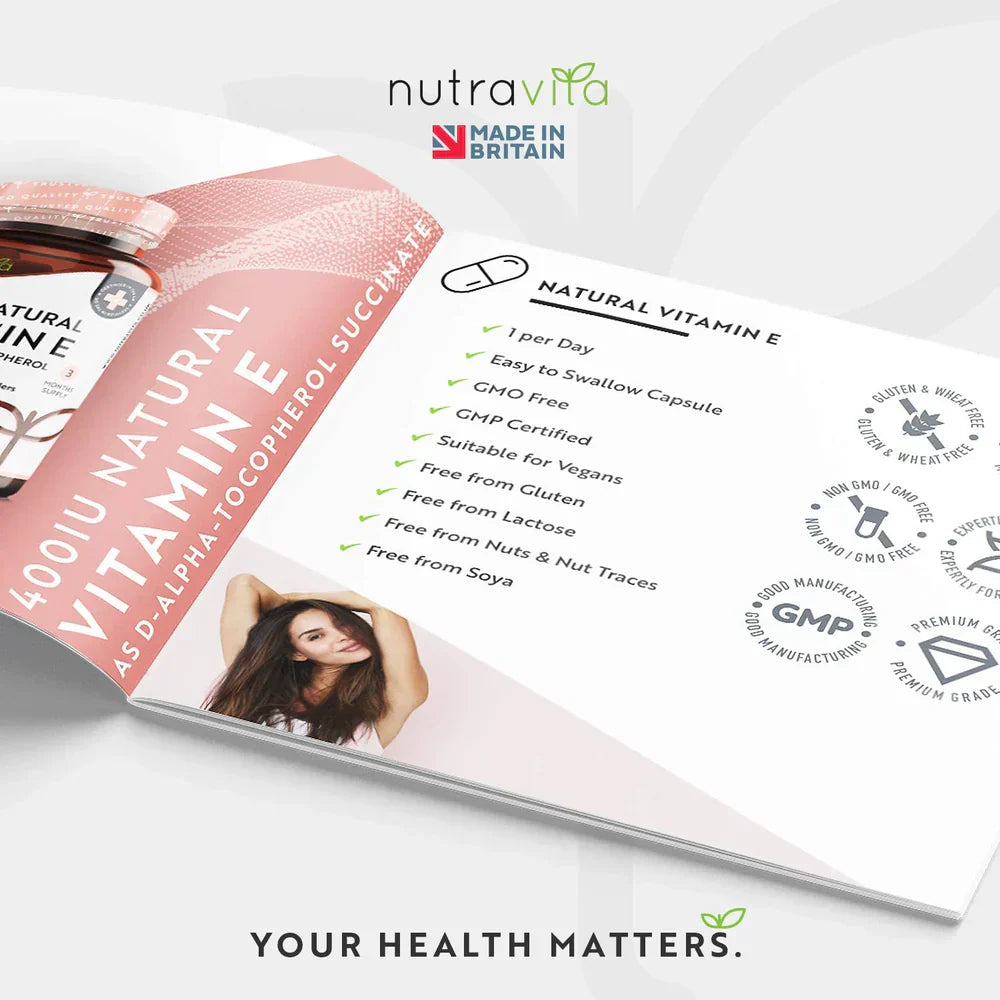 Natürliches Vitamin E 400 IE 90 Kapseln