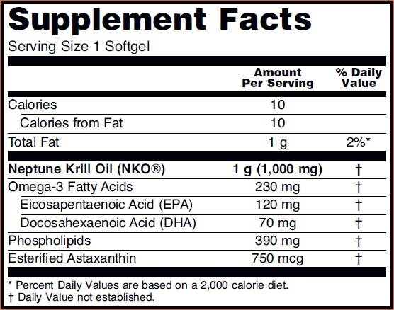 Neptun-Krill-Öl 1000 mg – 60 Gelkapseln