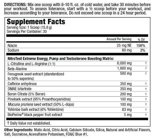 Nitrotest | Androgenes Pre-Workout 468 Gramm