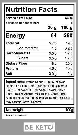 Nr. 1 KETO-Brot | Glutenfrei – 190 Gramm