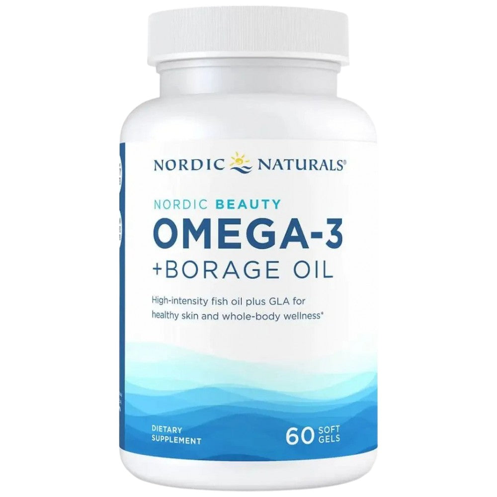 Nordic Beauty Omega-3 | Mit Borretschöl – 60 Gelkapseln