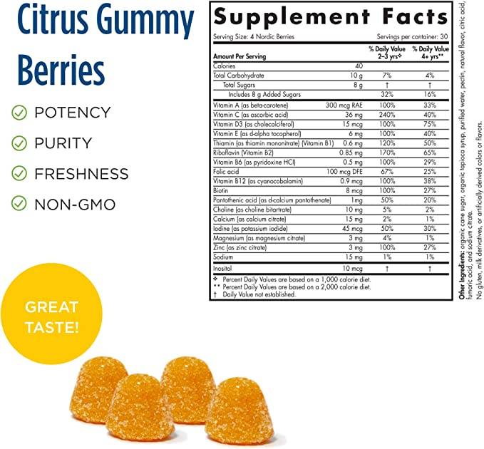 Nordic Berries Multivitamin – 120 Gummibärchen