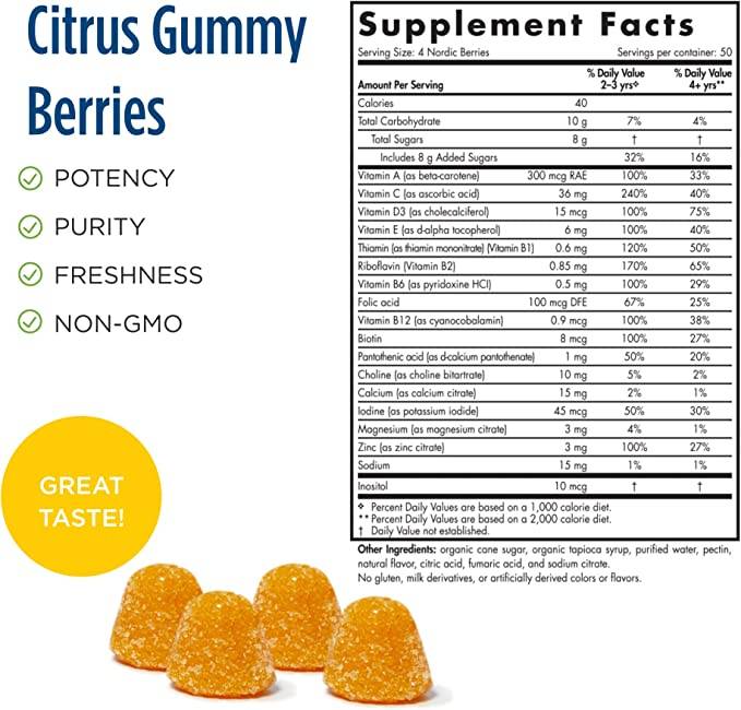 Nordic Berries Multivitamin – 200 Gummibärchen
