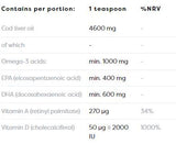 Norwegisches Lebertran + D3 | Flüssiges Omega + D3 mit Zitronengeschmack - 250 ml