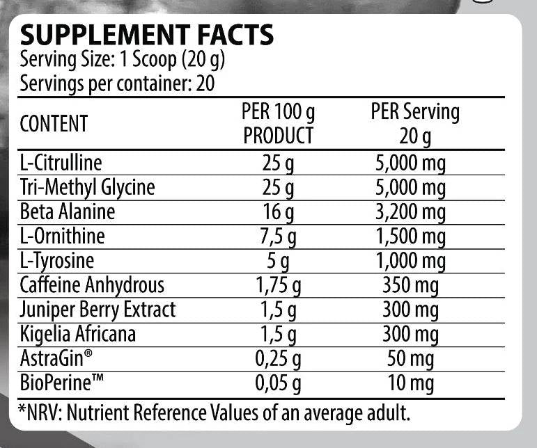 Nox-Pumpe Ultimate | Extreme Pre-Workout 400 Gramm