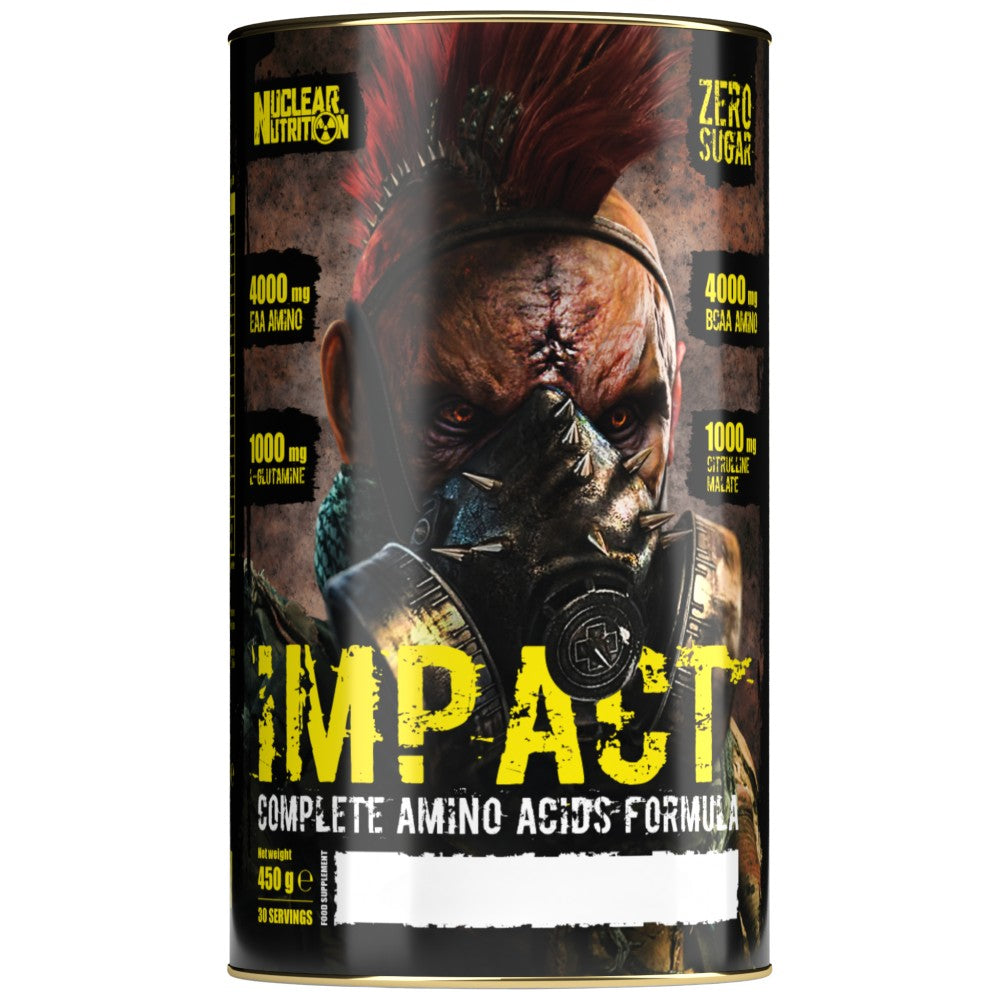 Nukleare Auswirkungen | Komplette Aminosäureformel – BCAA, EAA, Glutamin, Citrullin – 450 Gramm