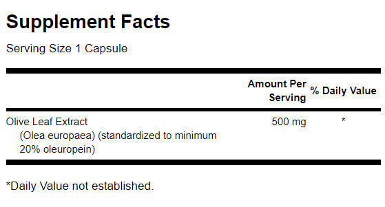 Olivenblattextrakt 500 mg – 120 Kapseln
