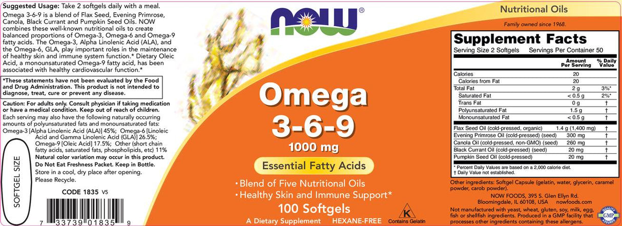 Omega 3-6-9 1000 mg – 100 Gelkapseln