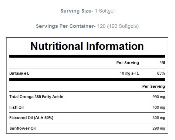 Omega 3-6-9 1000 mg – 120 Kapseln