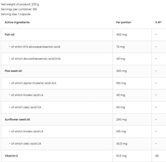 Omega 3-6-9 – 180 Kapseln