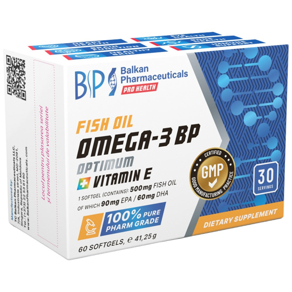 Omega-3 BP Optimum | Mit Vitamin E – 60 Gelkapseln