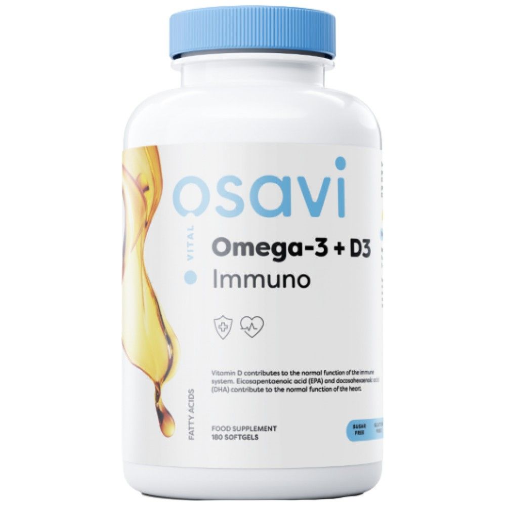 Omega-3 + D3 Immuno – 180 Gelkapseln