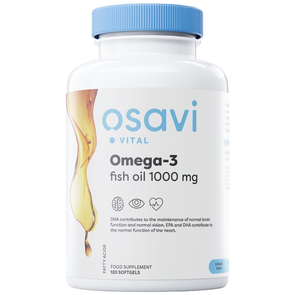 Omega-3-Fischöl 1000 mg | Molekular destilliert – 120 Gelkapseln