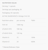 Omega 3 + K2 D3 – 30 Gelkapseln