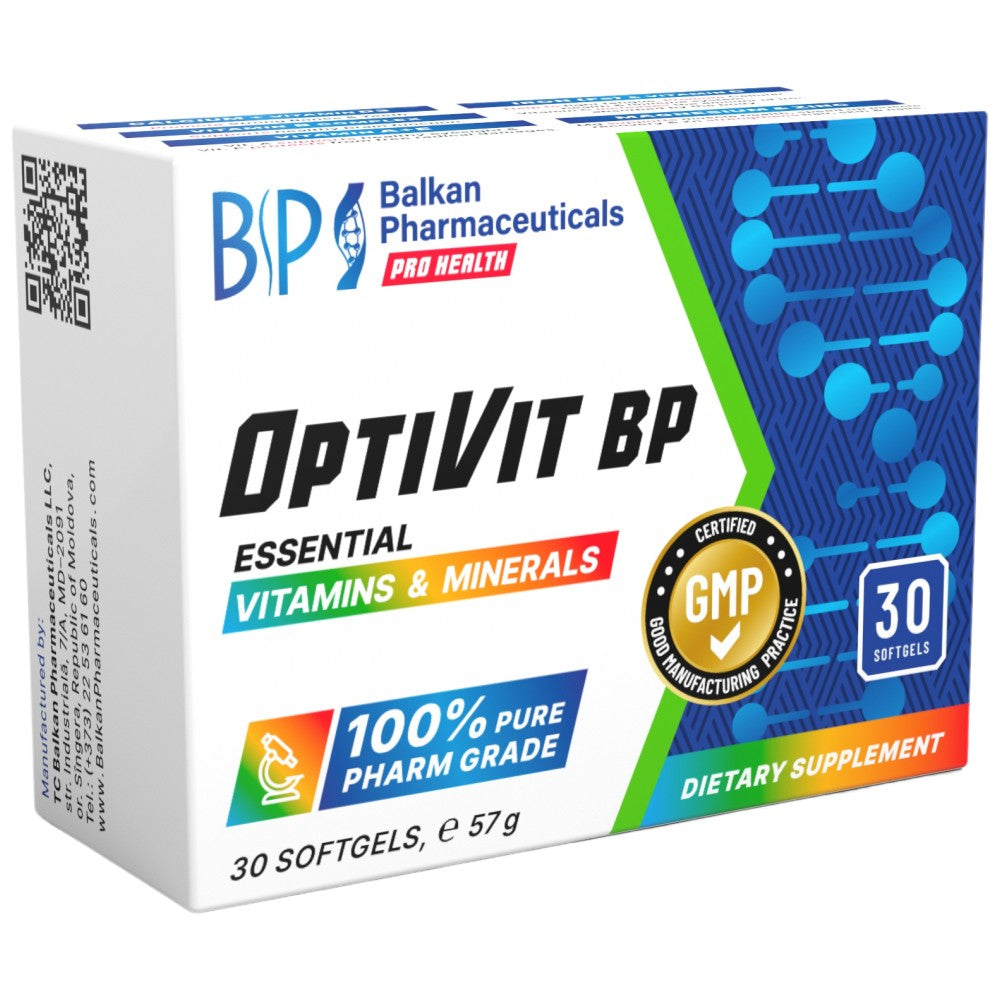 OptiVit BP | Essentielle Vitamine und Mineralien – 30 Gelkapseln
