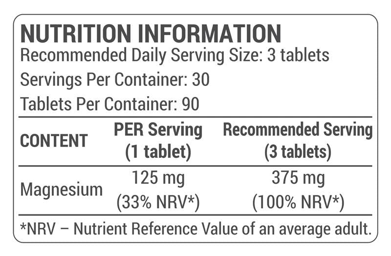 Organisches Magnesiumcitrat – 90 Tabletten