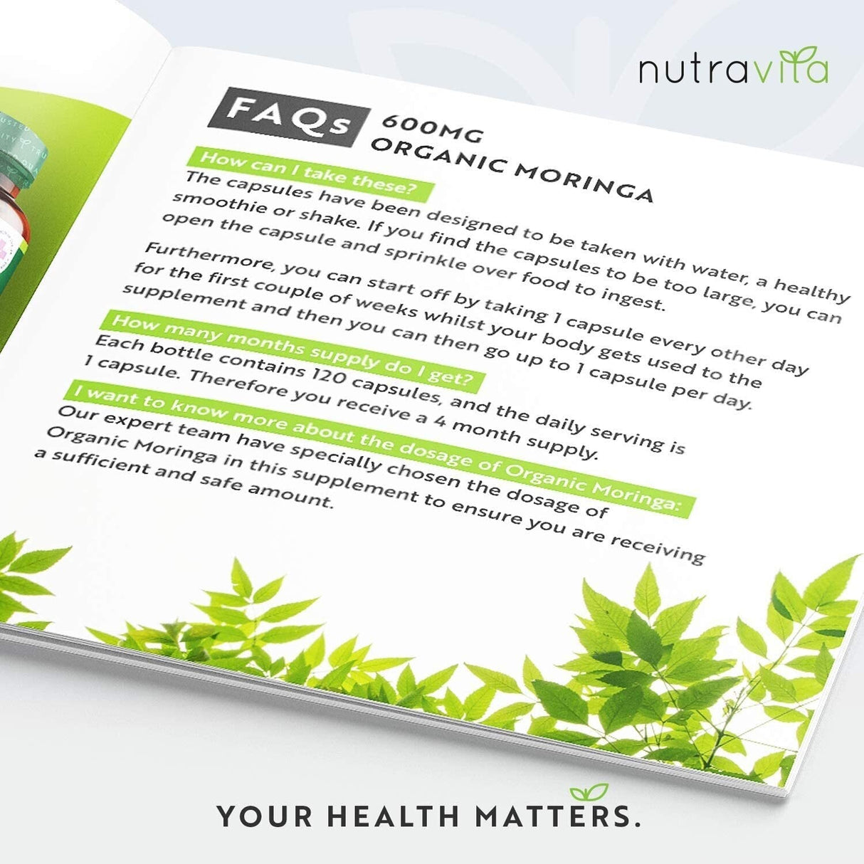 Bio-Moringa – Bio Moringa 600 mg 120 vegane Kapseln