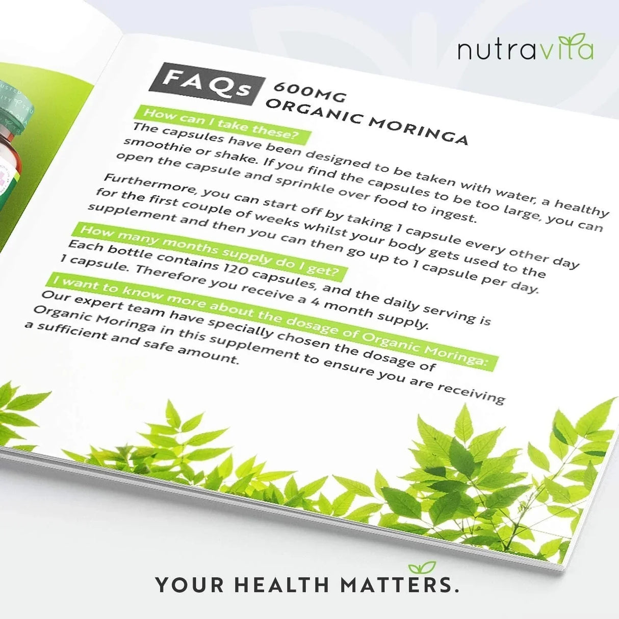 Bio-Moringa – Bio Moringa 600 mg 120 vegane Kapseln