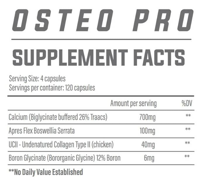Osteo Pro | mit Kollagen Typ 2 – 120 Kapseln