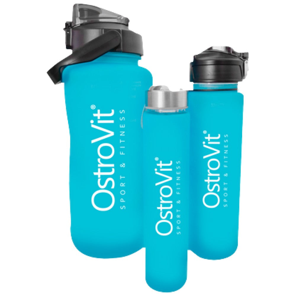 <tc>OstroVit</tc> Wasserflaschen | 3 in 1 - Blau 2000 + 900 + 500 ml