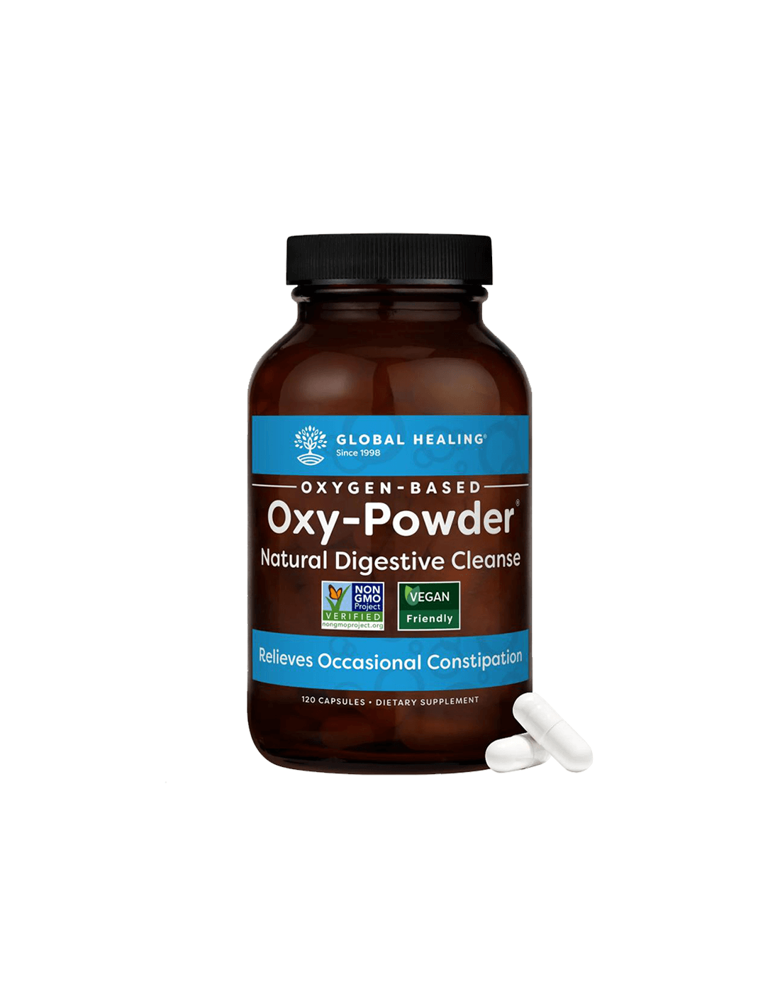 Oxy-Powder Natural Digestive Cleanse – Natürliche Verdauungsreinigung, 60 Kapseln Global Healing