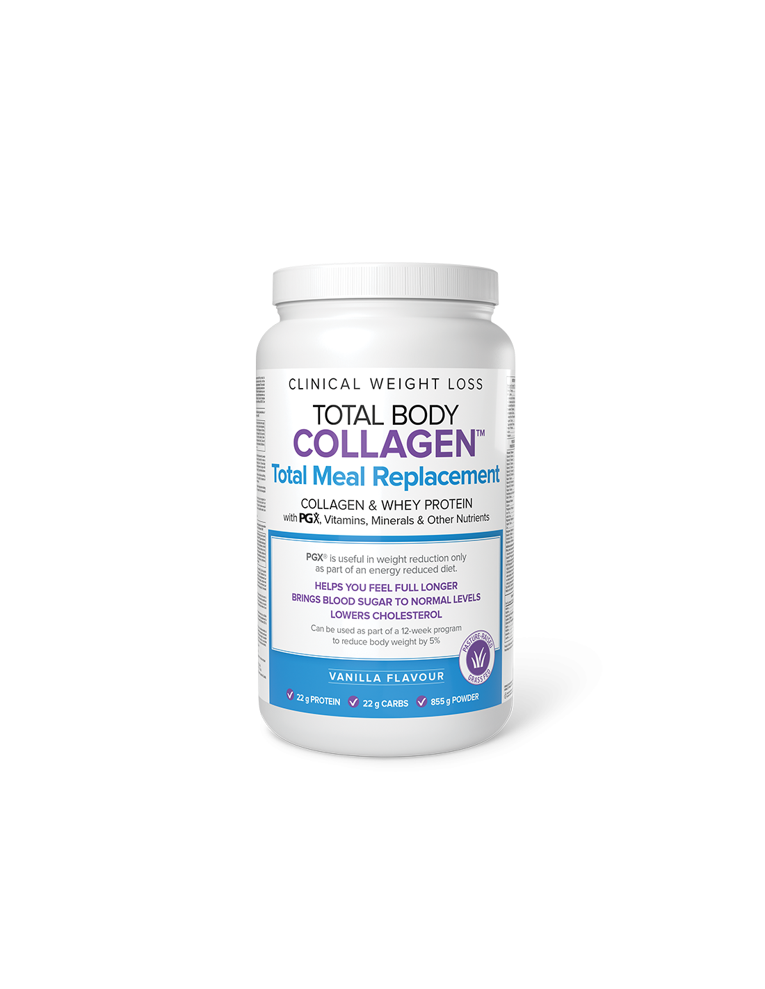 Kollagen, Molkenprotein mit PGX-Vitaminen, Mineralien und Nährstoffen – Total Body Collagen™, 855 g Pulver, Vanillegeschmack <tc>Natural Factors</tc>