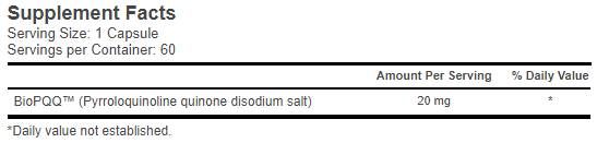 PQQ 20 mg – 60 Kapseln