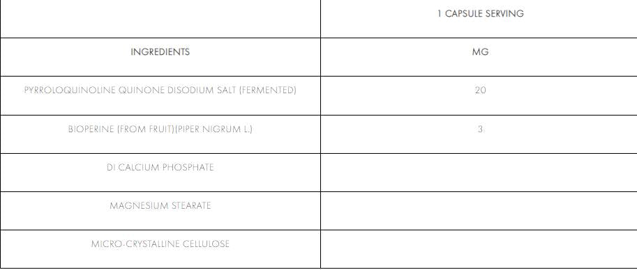 PQQ 20 mg – 60 Tabletten